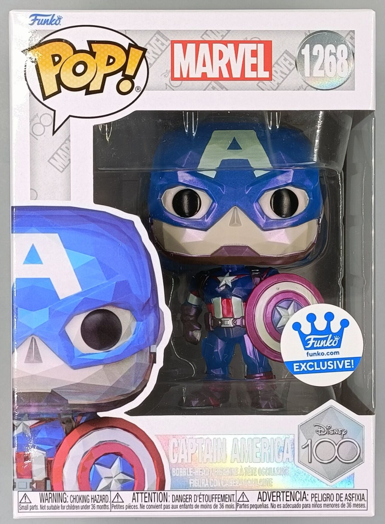 1268 Captain America (Facet) - Marvel - Disney 100th Funko POP