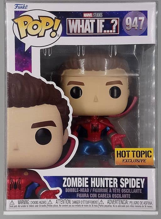 947 Zombie Hunter Spidey (Unmasked) Metallic What if Funko POP - Box Damaged