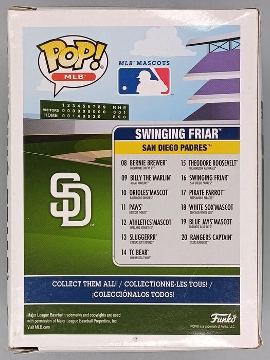 #16 Swinging Friar (Bat on Shoulder) MLB Baseball (Ma Box Damaged Funko POP