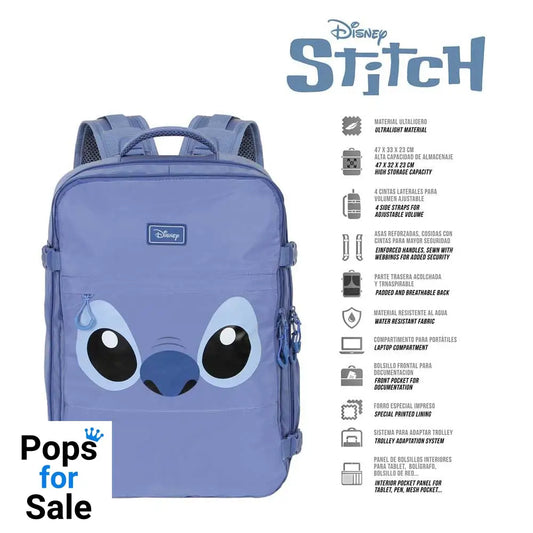 Lilo & Stitch Mercury Travel Backpack Face Blue Large