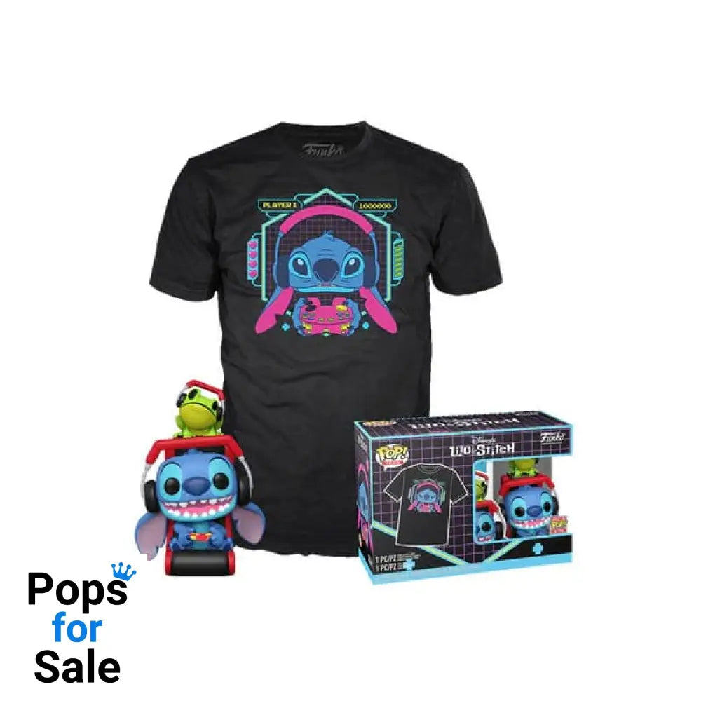 Lilo & Stitch POP! & Tee Box Gmr Stitch w/frog Funko POP T-shirts Mini-figures