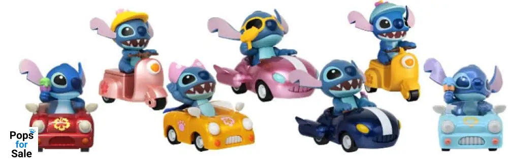 Lilo & Stitch Zoom Hero Pullback Vehicles with Figures Stitch Assortment (12) Mini-figures