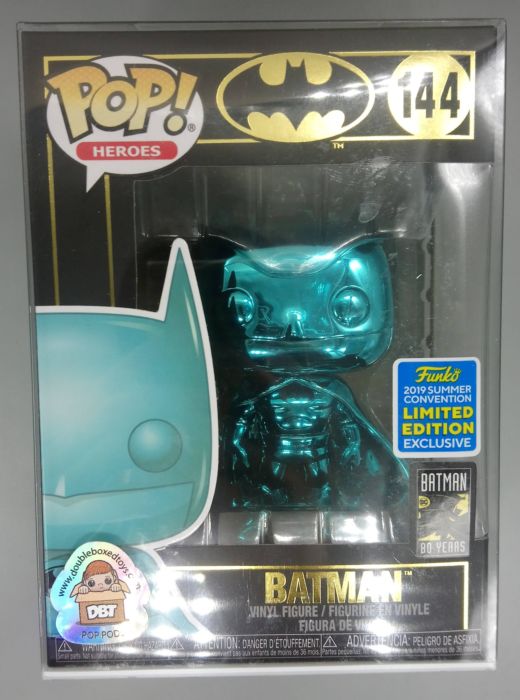 144 Batman (Teal) - Chrome - DC - 2019 Con Funko POP