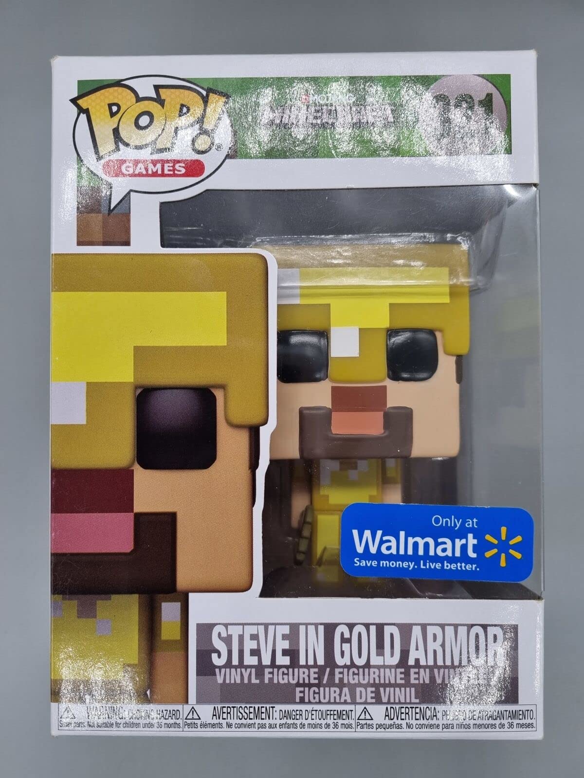 321 Steve in Gold Armor Games Minecraft Exclusive Funko POP - Box Damaged