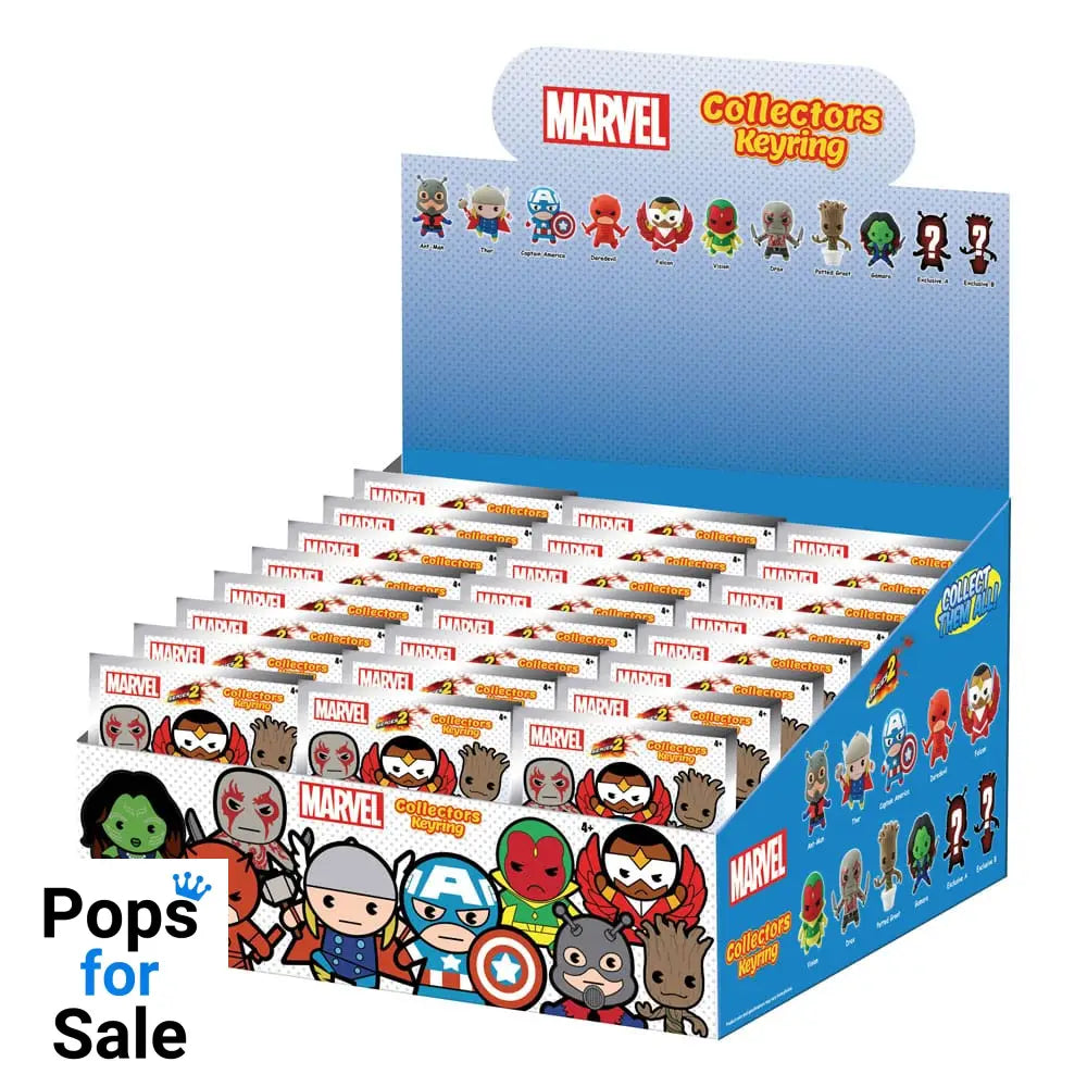 Marvel 3D PVC Bag Clips Series 2 Display (24) Keyrings