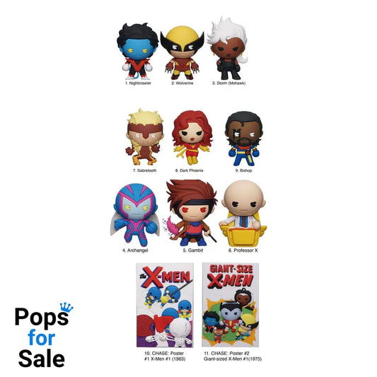 Marvel 3D PVC Bag Clips X-men Classic Series 2 Display (24)