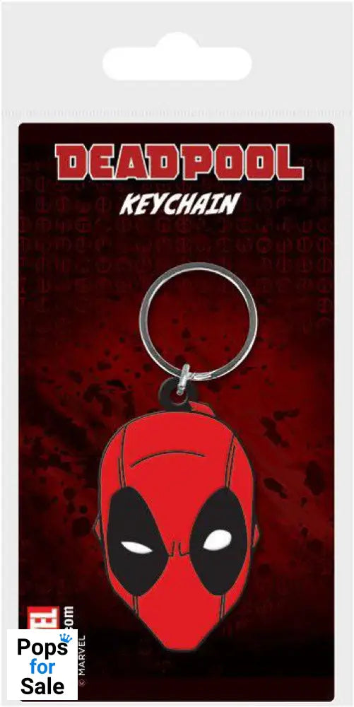 Marvel Comics Rubber Keychain Deadpool Face 6 cm