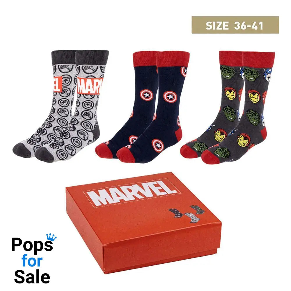 Marvel Socks 3-Pack Avengers 36-41