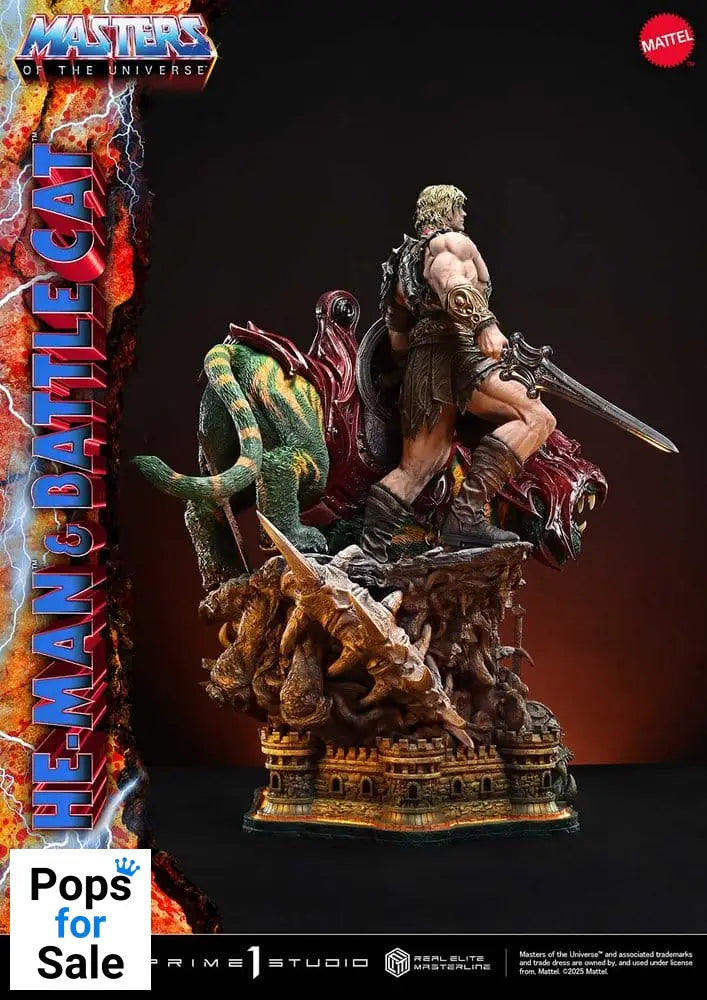 Masters of the Universe Real Elite Masterline Series Statue 1/4 He-Man & Battle Cat 86 cm