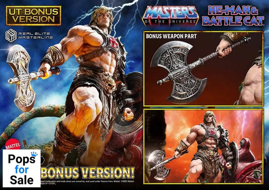 Masters of the Universe Real Elite Masterline Series Statue 1/4 He-Man & Battle Cat Ultimate Bonus Version 86 cm