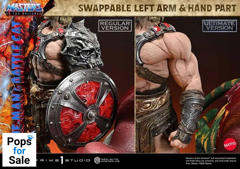 Masters of the Universe Real Elite Masterline Series Statue 1/4 He-Man & Battle Cat Ultimate Version 86 cm