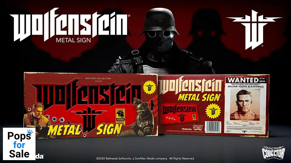 Metal Sign The New Colossus - Wolfenstein Merchandise