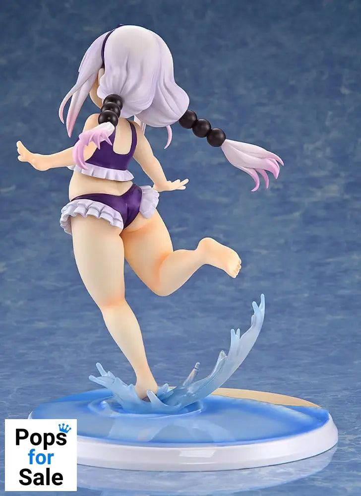 Miss Kobayashi's Dragon Maid PVC Statue 1/6 Kanna Kamui: Excited to Wear a Swimsuit at Home Ver. (Purple) 20 cm