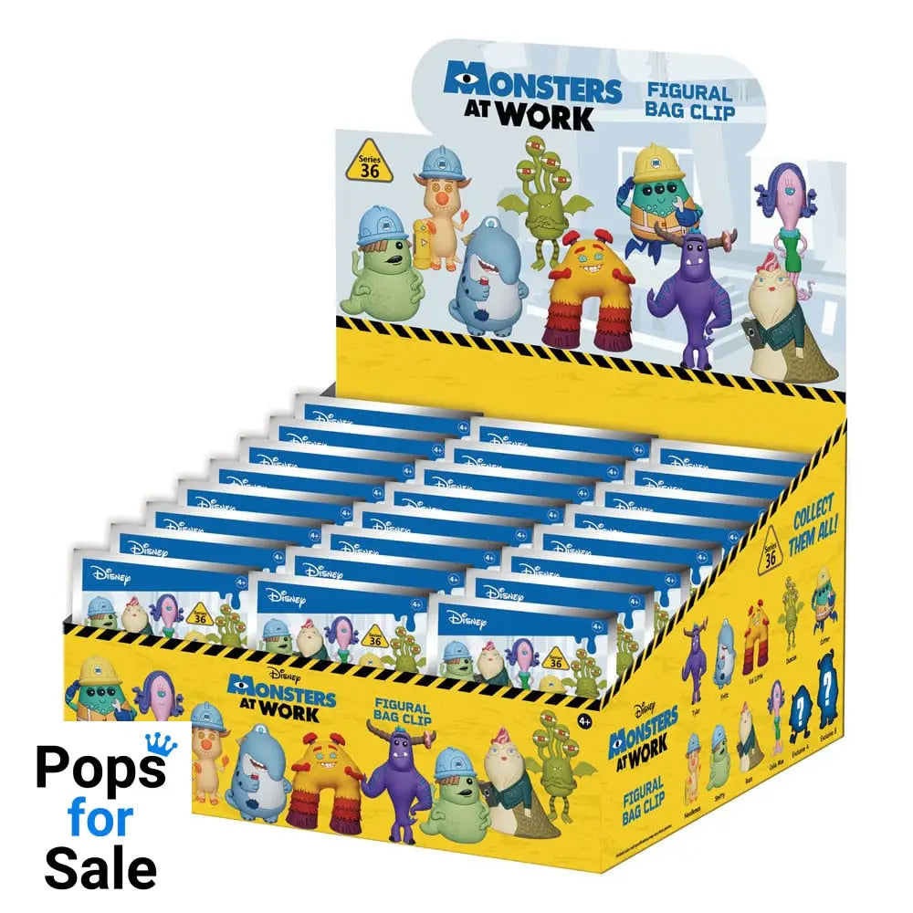 Monsters, Inc. 3D PVC Bag Clips Series 36 Display (24)