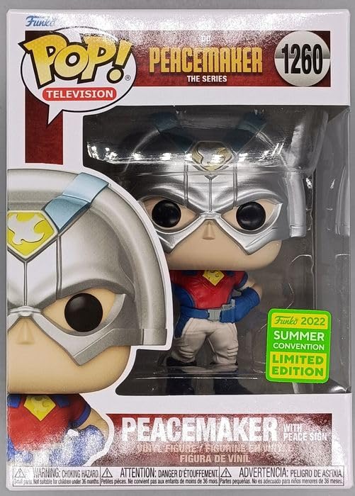 1260 Peacemaker (with Peace Sign) DC Peacemaker Funko POP - Box Damaged
