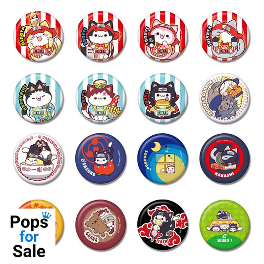 Naruto Mega Cat Project Nyaruto! Enamel Pins 5 cm Assortment (16)