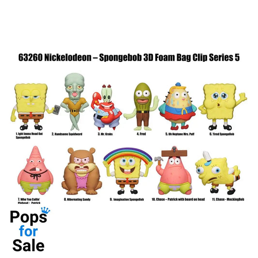 Nickelodeon Classics 3D PVC Bag Clips Series 5 SpongeBob SquarePants Display (24)