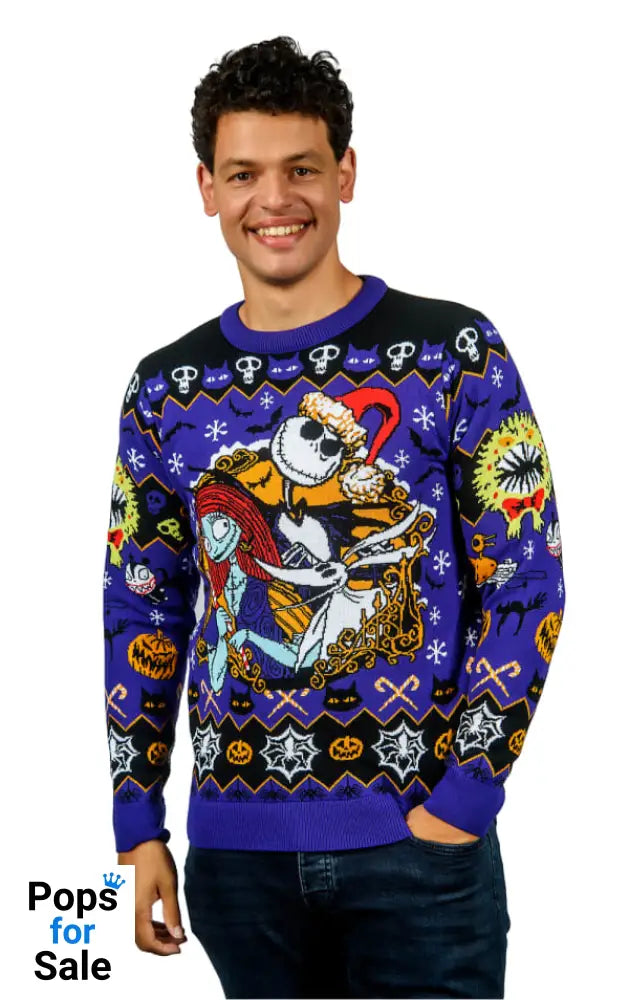 Nightmare Before Christmas: Jack and Sally Christmas Jumper (Size: XXXXL)