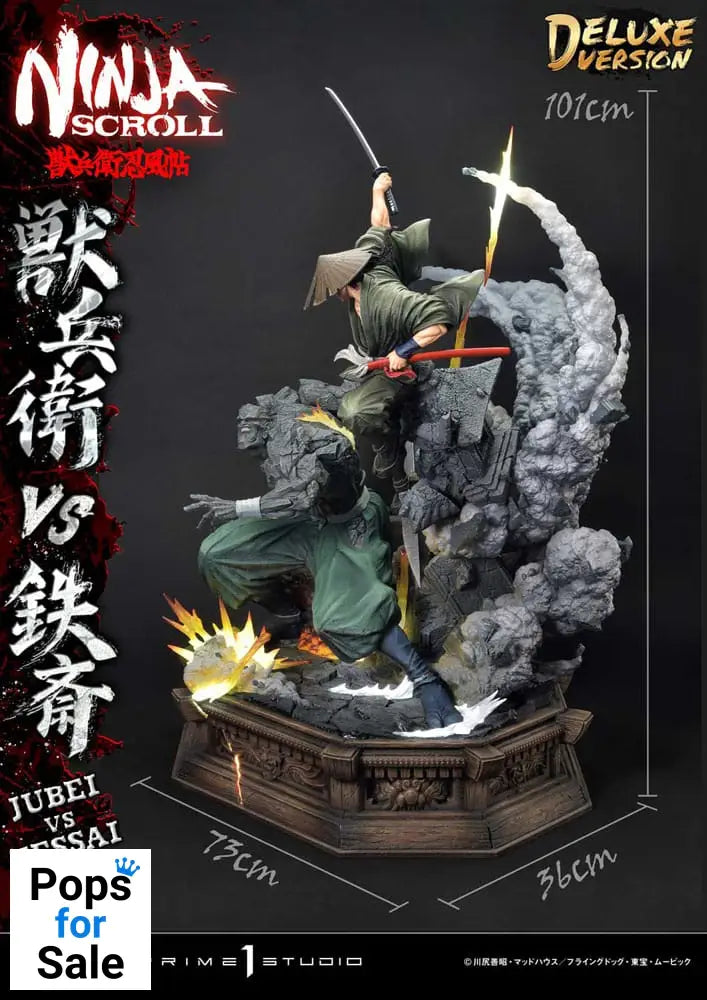 Ninja Scroll Ultimate Premium Masterline Series Statue 1/4 Jubei Versus Tessai Deluxe Version 101 cm Statues