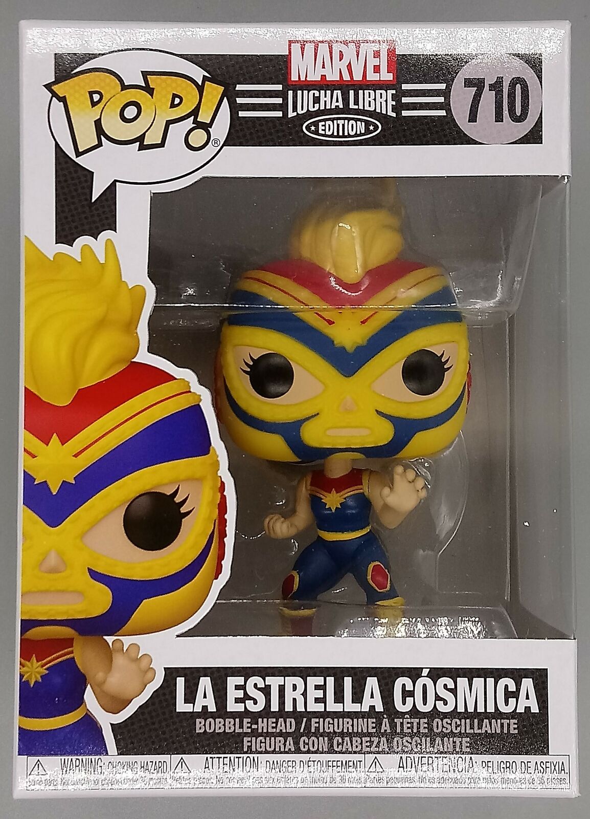 #710 La Estrella C�smica (Captain Marvel) Marvel Luchadores Funko POP