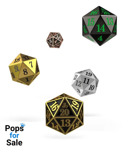 Oakie Doakie Dice D20 Spindown Dice Set Metal (5)