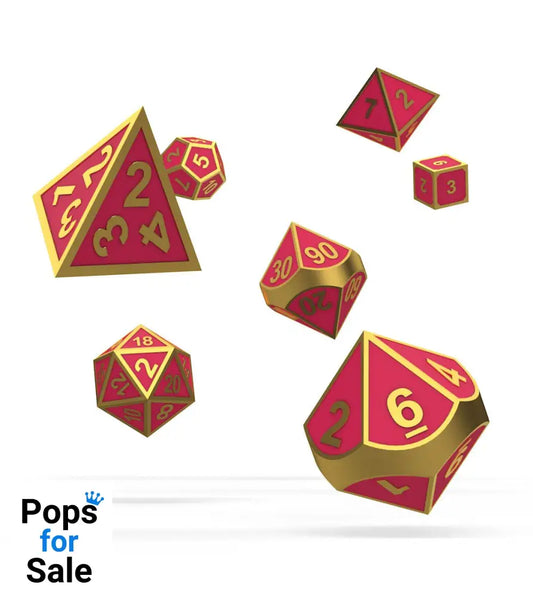 Oakie Doakie Dice RPG Set Metal Glow in the Dark - Golden Princess (7)