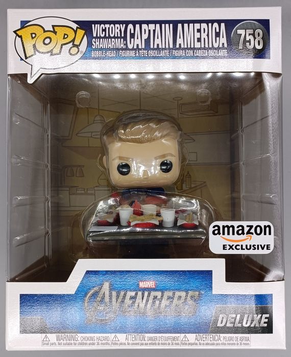 #758 Victory Shawarma Captain America - Deluxe - Marvel Aven Funko POP