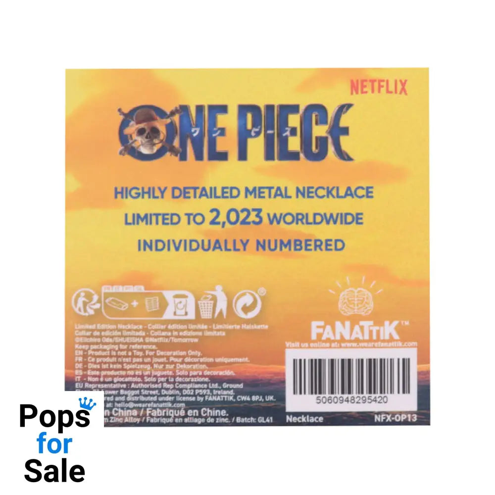 One Piece Limited Edition Garp’s Cloak Fastening Necklace Necklace