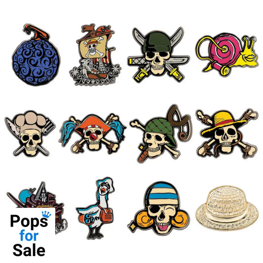 One Piece Mystery Pin Badge CDU Containing 12 Blind Boxes Mystery Pins (CDU of 12 Pins)