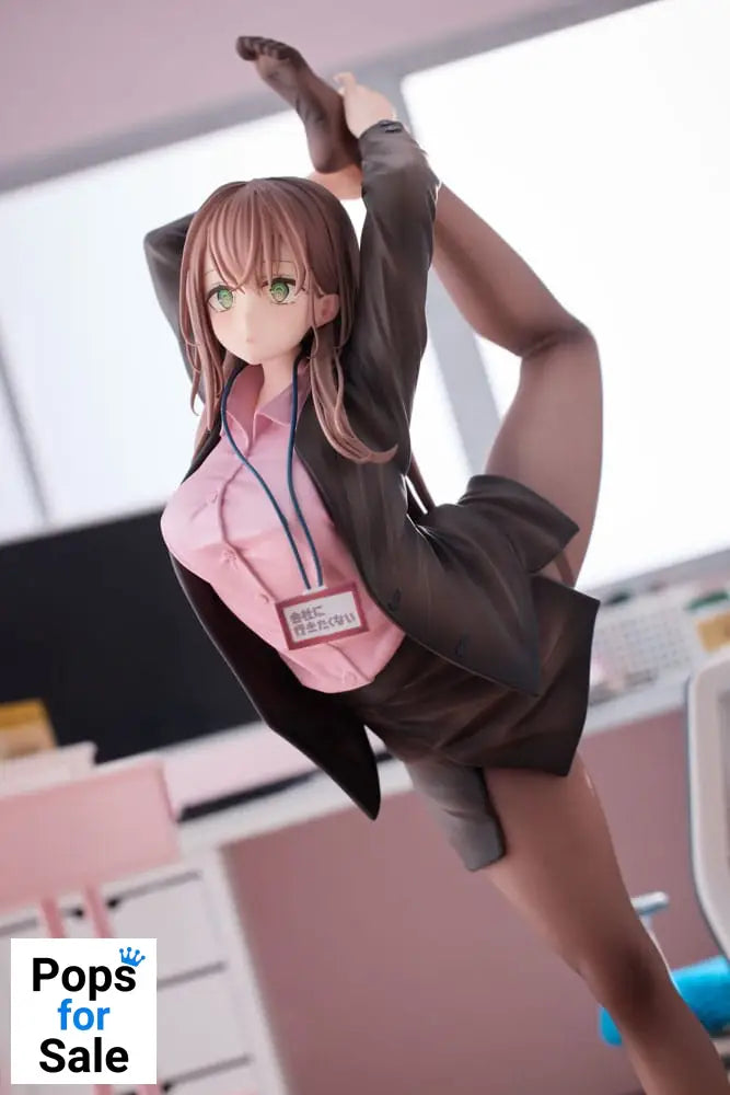 Original Character PVC Statue 1/6 OL-chan Who Doesn’t Want to Go to Work Pink Ver. 26 cm Statues