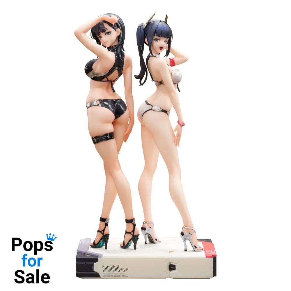 Original Character SSR PVC Statues 1/6 Konno Ao & Hakuyou Maruko 30 cm Statues