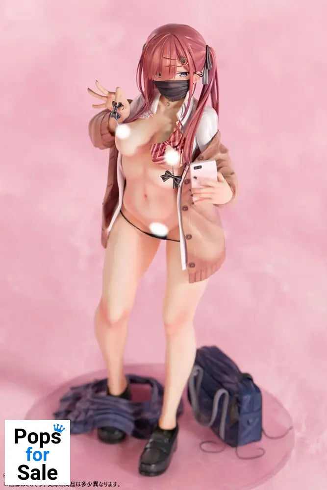 Original Character Statue 1/5 Red-Haired Gyaru-Chan Mask Ver. Illustration by Nanamakura 29 cm Statues