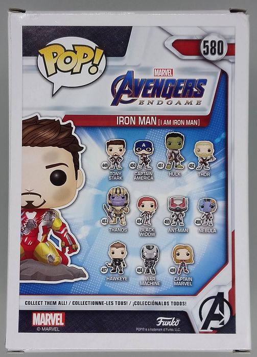 #580 Iron Man (I am Iron Man) Metallic Glow Marvel Endgame Funko POP