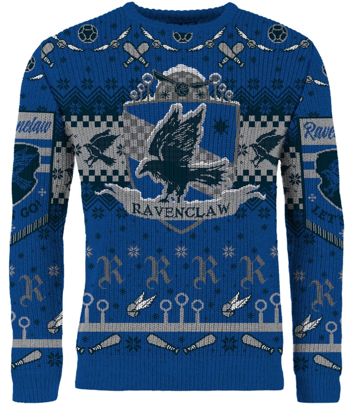 Harry Potter: Ravenclaw Quidditch Christmas Jumper (Size: XXXXL)
