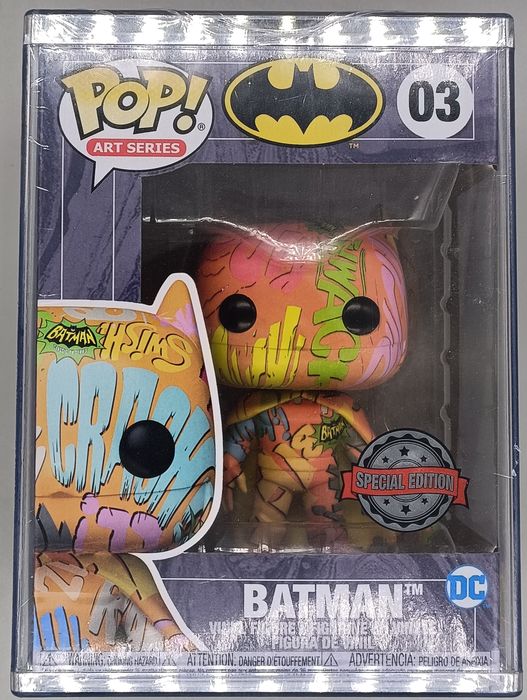 03 Batman (Orange) - Art Series - DC In Hard Stack Funko POP