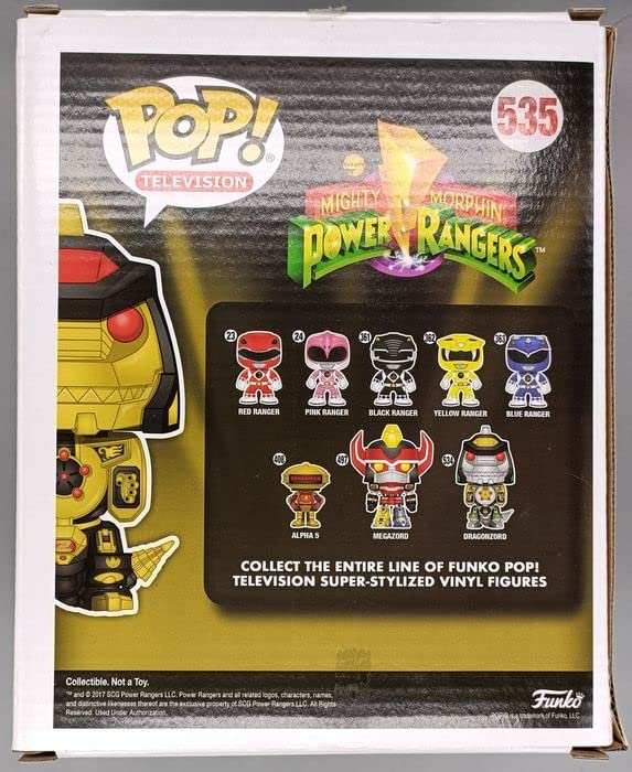 535 Black & Gold Dragonzord - 6 Inch - Power Rangers Funko POP - Box Damaged