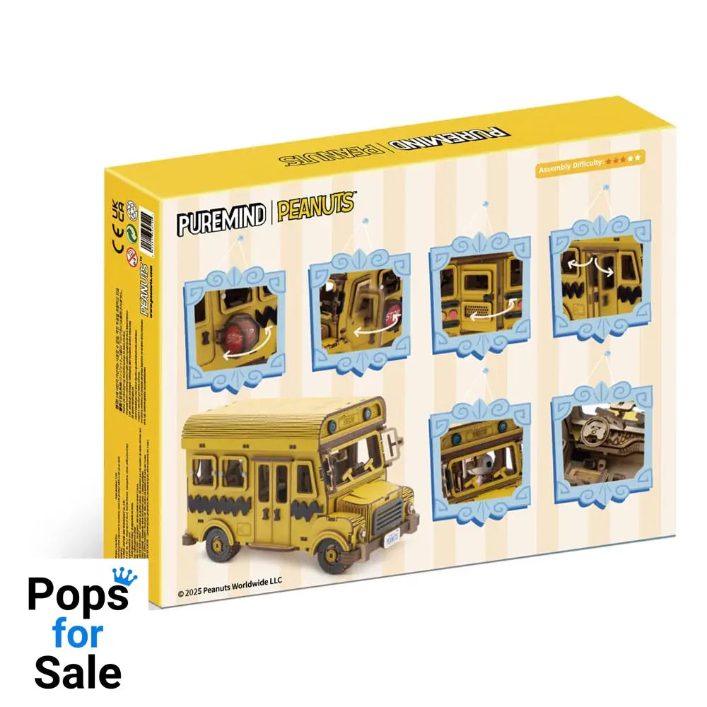 Peanuts Puremind Construction School Bus Construction kit