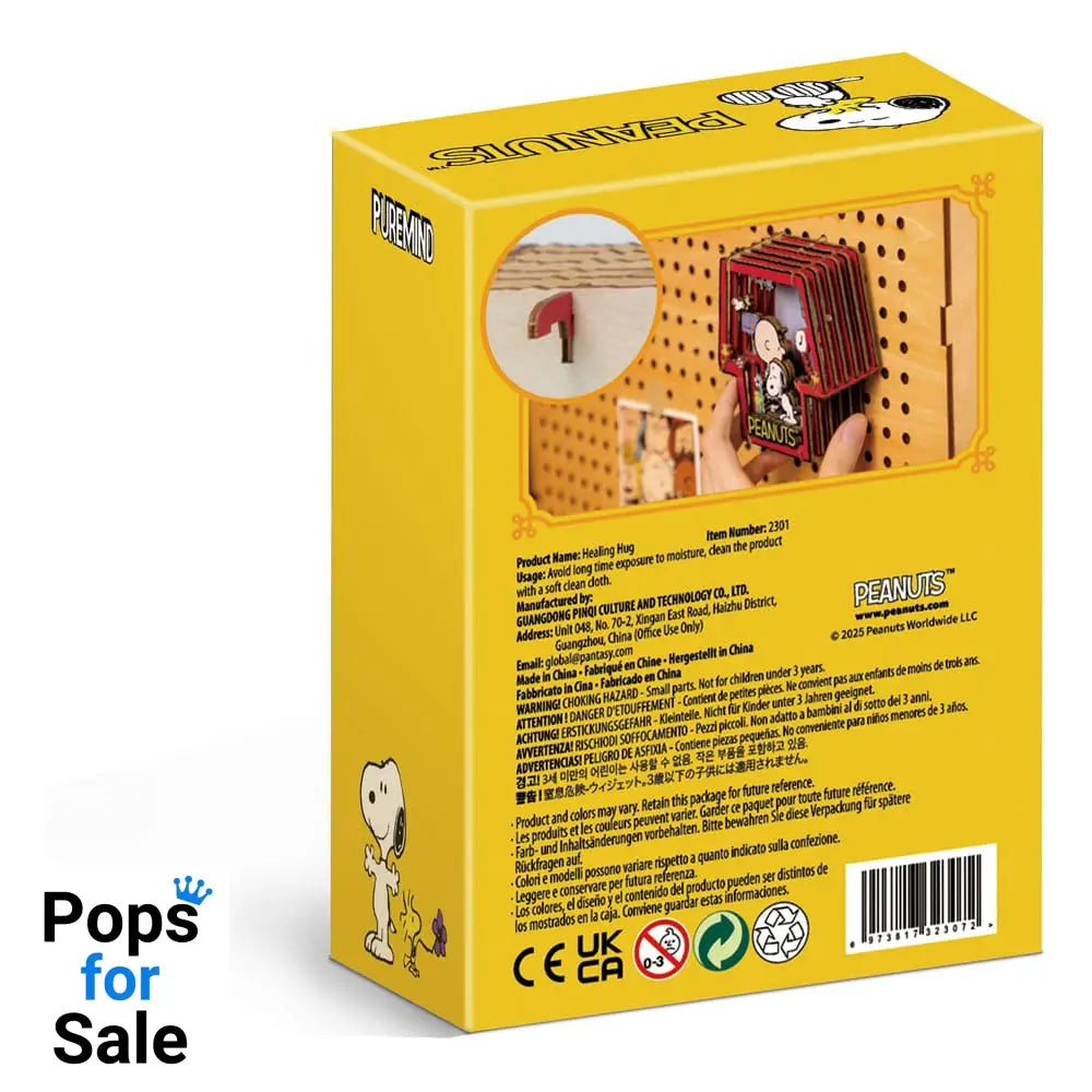 Peanuts Puremind Model Kit Wooden Theater Healing Hug Model kits