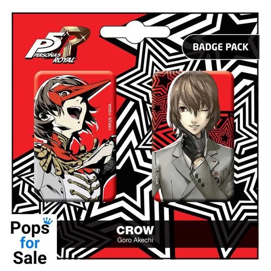 Persona 5 Royal Pin Badges 2-Pack Crow / Goro Akechi