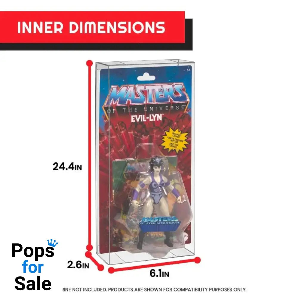 PET Protectors 10-Pack for Masters of the Universe Origins Power Posing (Carded) Box Figures Boxes & Pouches