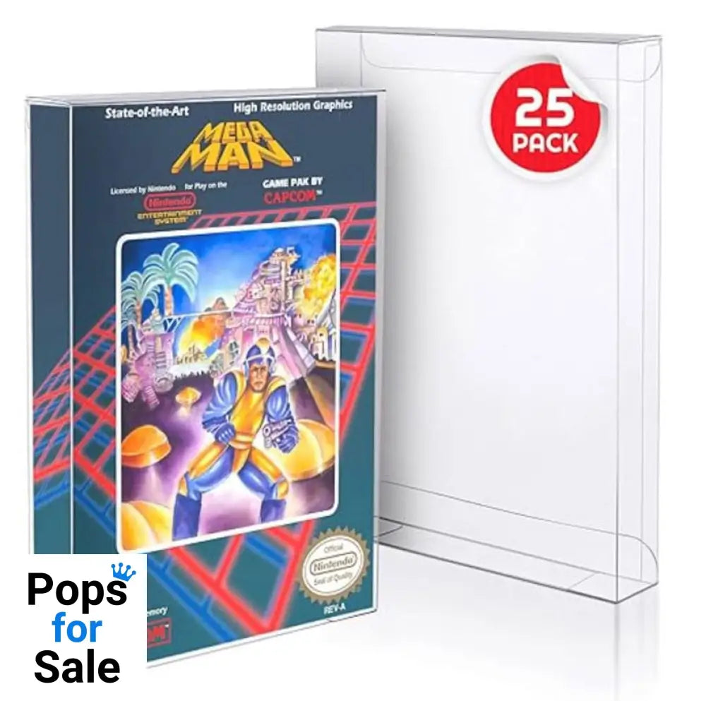 PET Protectors 25-Pack for Game Boy/GBA Games Boxes & Pouches