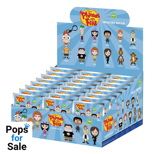 Phineas and Ferb 3D Foam Bag Clips Series 1 Display (24)
