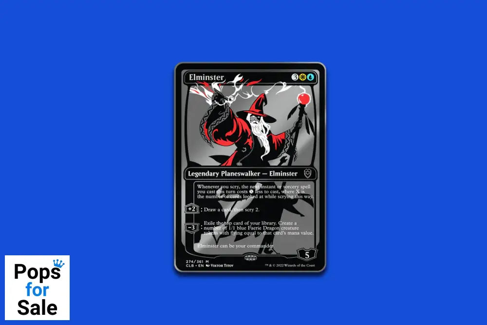 Pinfinity AR Pin: Limited Edition Commander Legends Elminster - Magic the Gathering PMTG051 Pin