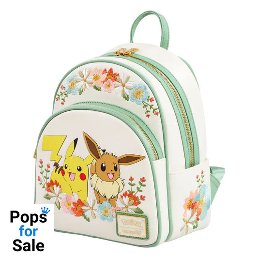 Pokemon by Loungefly Mini Backpack Pikachu & Eevee Floral NEW