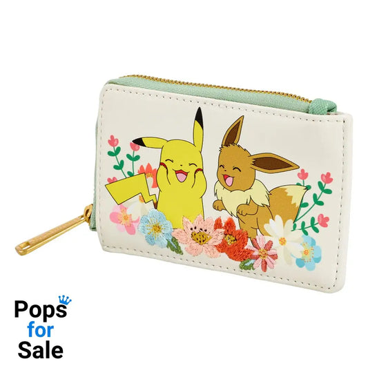 Pokemon by Loungefly Wallet Pikachu & Eevee Floral NEW