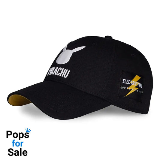 Pokemon Curved Bill Cap Pikachu Black