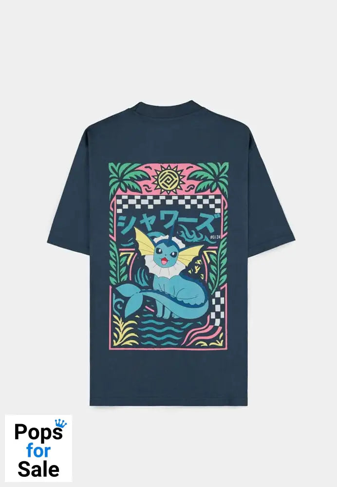 Pokémon T-Shirt Navy Vaporeon Size S