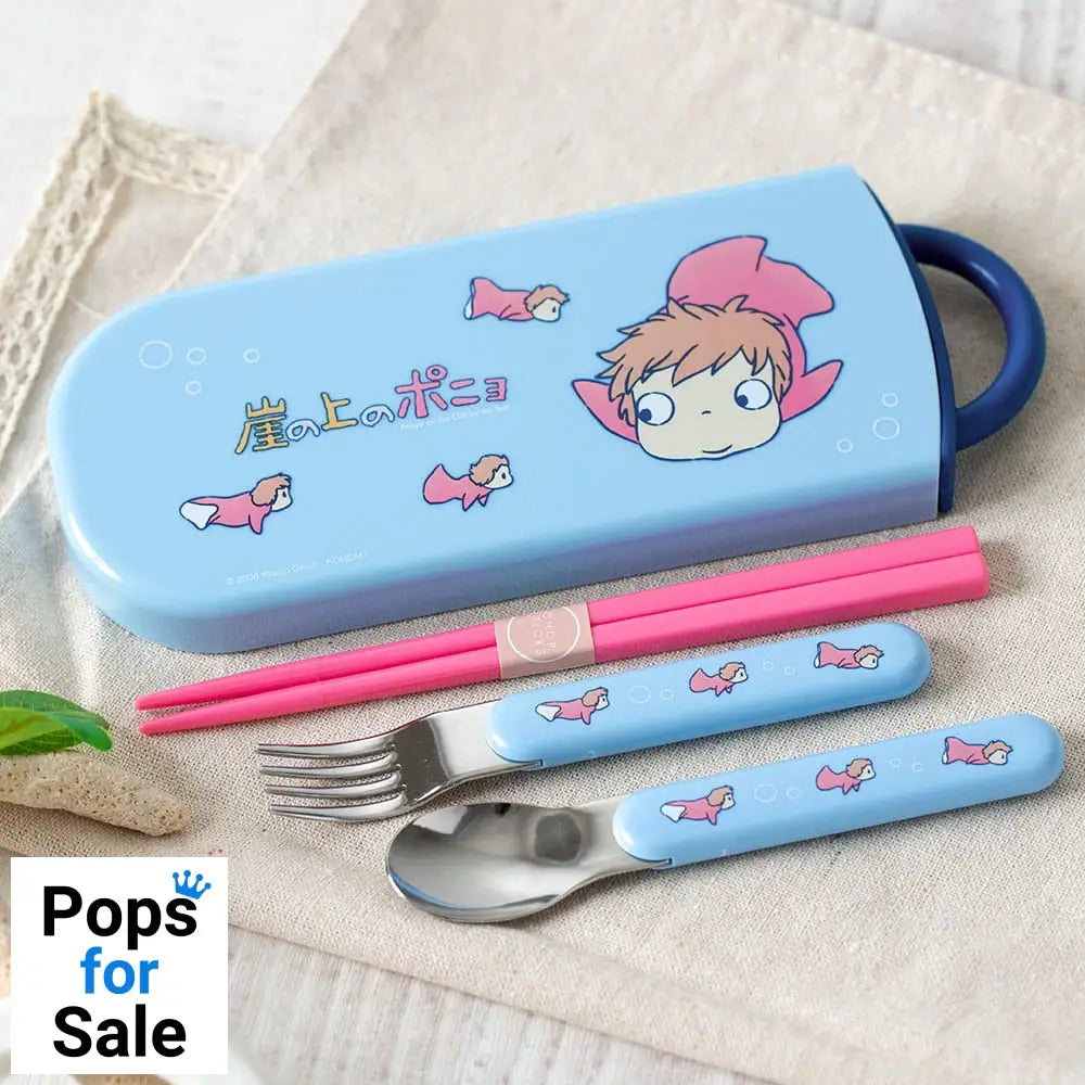 Ponyo Chopsticks & Spoon & Fork Set Ponyo on the Cliff