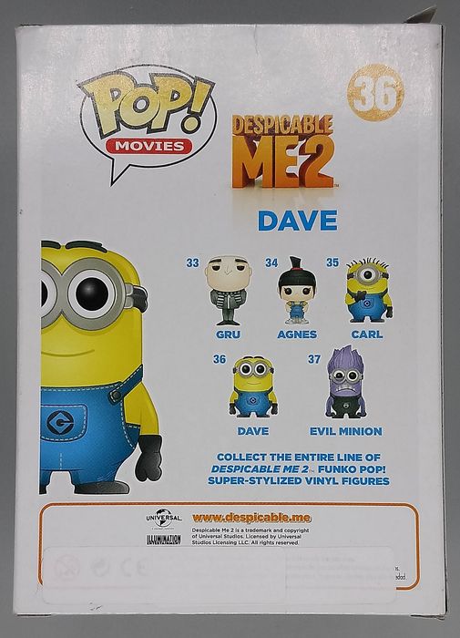 36 Dave - Despicable Me 2 - Funko POP - Box Damaged