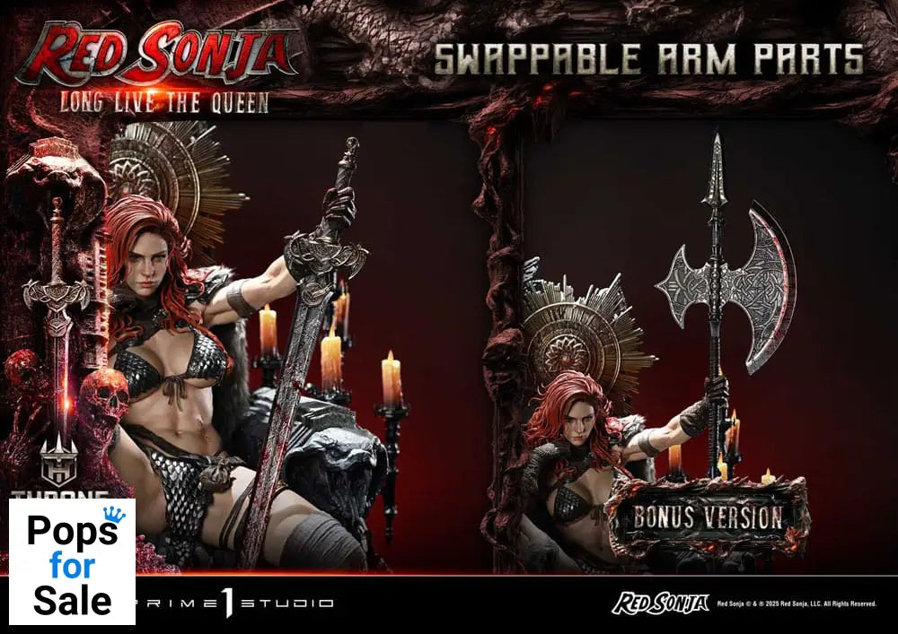 Red Sonja Throne Legacy Collection Statue Statue 1/3 Red Sonja: Long Live the Queen Bonus Version 77 cm Statues